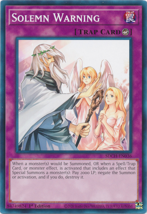 Solemn Warning [SDCH-EN036] Common | Jomio and Rueliete's Cards and Comics