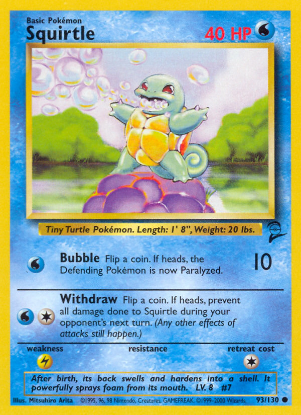 Squirtle (93/130) [Base Set 2] | Jomio and Rueliete's Cards and Comics