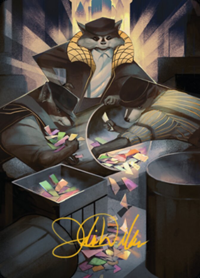 Masked Bandits Art Card (Gold-Stamped Signature) [Streets of New Capenna Art Series] | Jomio and Rueliete's Cards and Comics