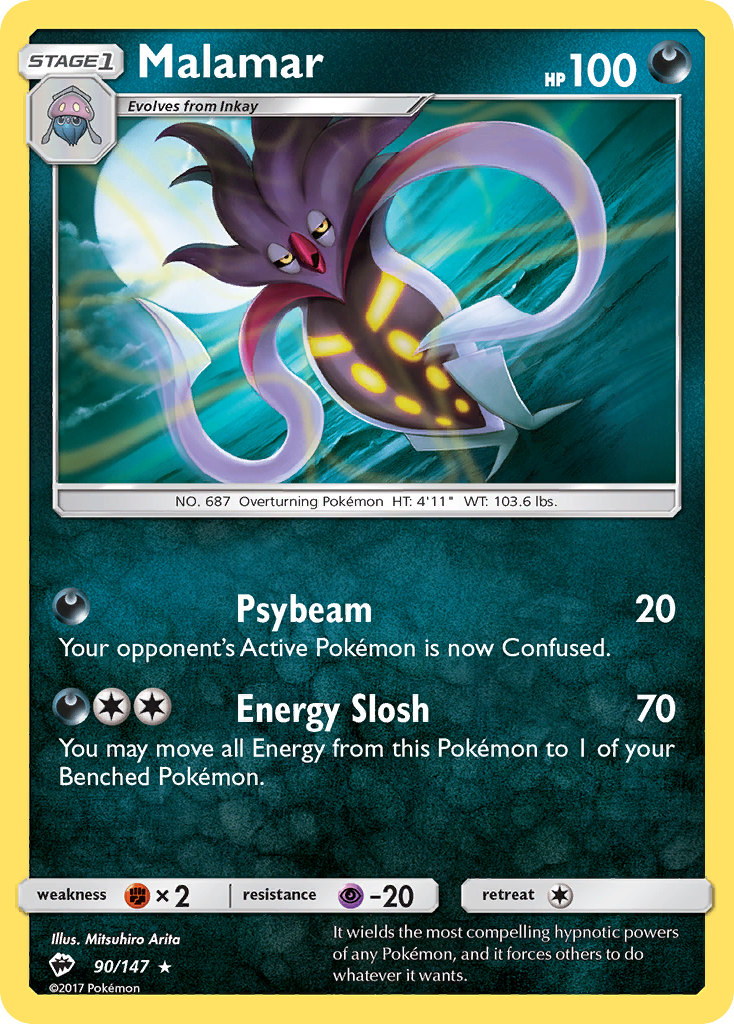 Malamar (90/147) [Sun & Moon: Burning Shadows] | Jomio and Rueliete's Cards and Comics