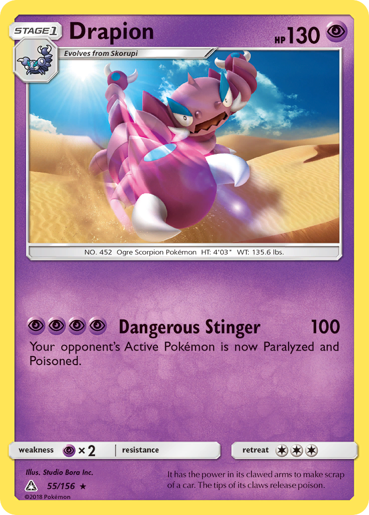 Drapion (55/156) [Sun & Moon: Ultra Prism] | Jomio and Rueliete's Cards and Comics