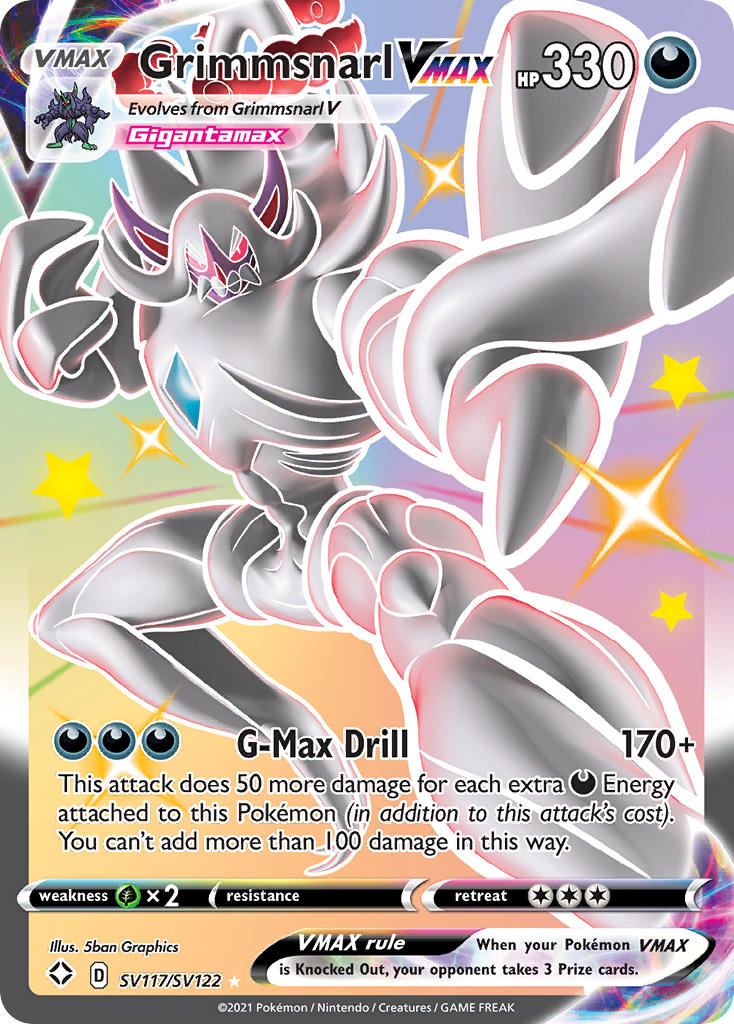 Grimmsnarl VMAX (SV117/SV122) [Sword & Shield: Shining Fates] | Jomio and Rueliete's Cards and Comics