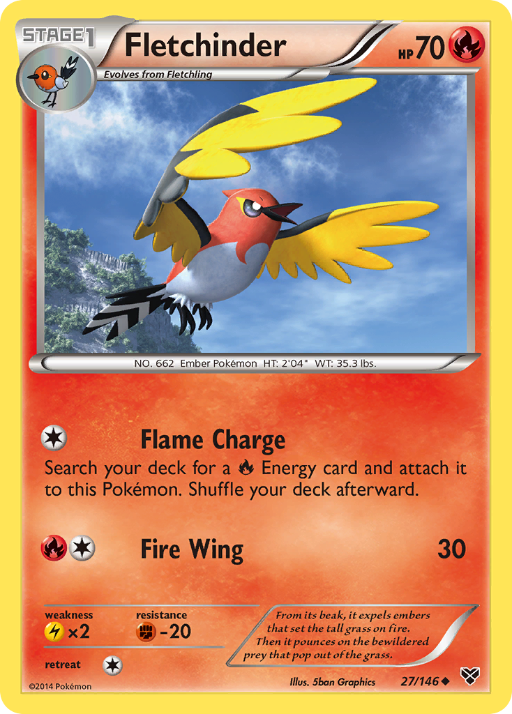 Fletchinder (27/146) [XY: Base Set] | Jomio and Rueliete's Cards and Comics