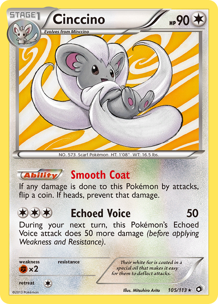 Cinccino (105/113) [Black & White: Legendary Treasures] | Jomio and Rueliete's Cards and Comics