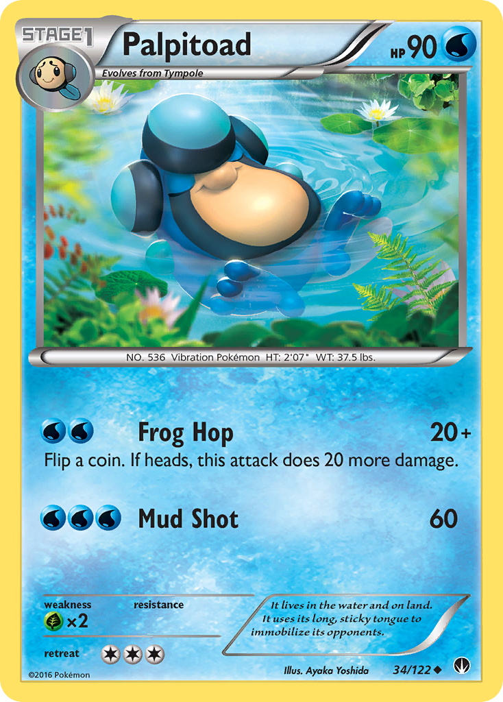 Palpitoad (34/122) [XY: BREAKpoint] | Jomio and Rueliete's Cards and Comics