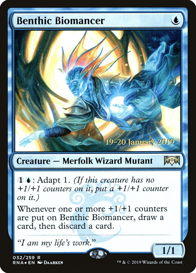 Benthic Biomancer [Ravnica Allegiance Prerelease Promos] | Jomio and Rueliete's Cards and Comics