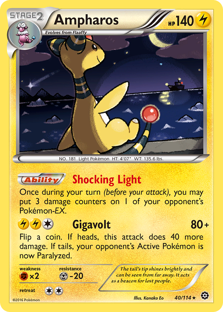 Ampharos (40/114) [XY: Steam Siege] | Jomio and Rueliete's Cards and Comics