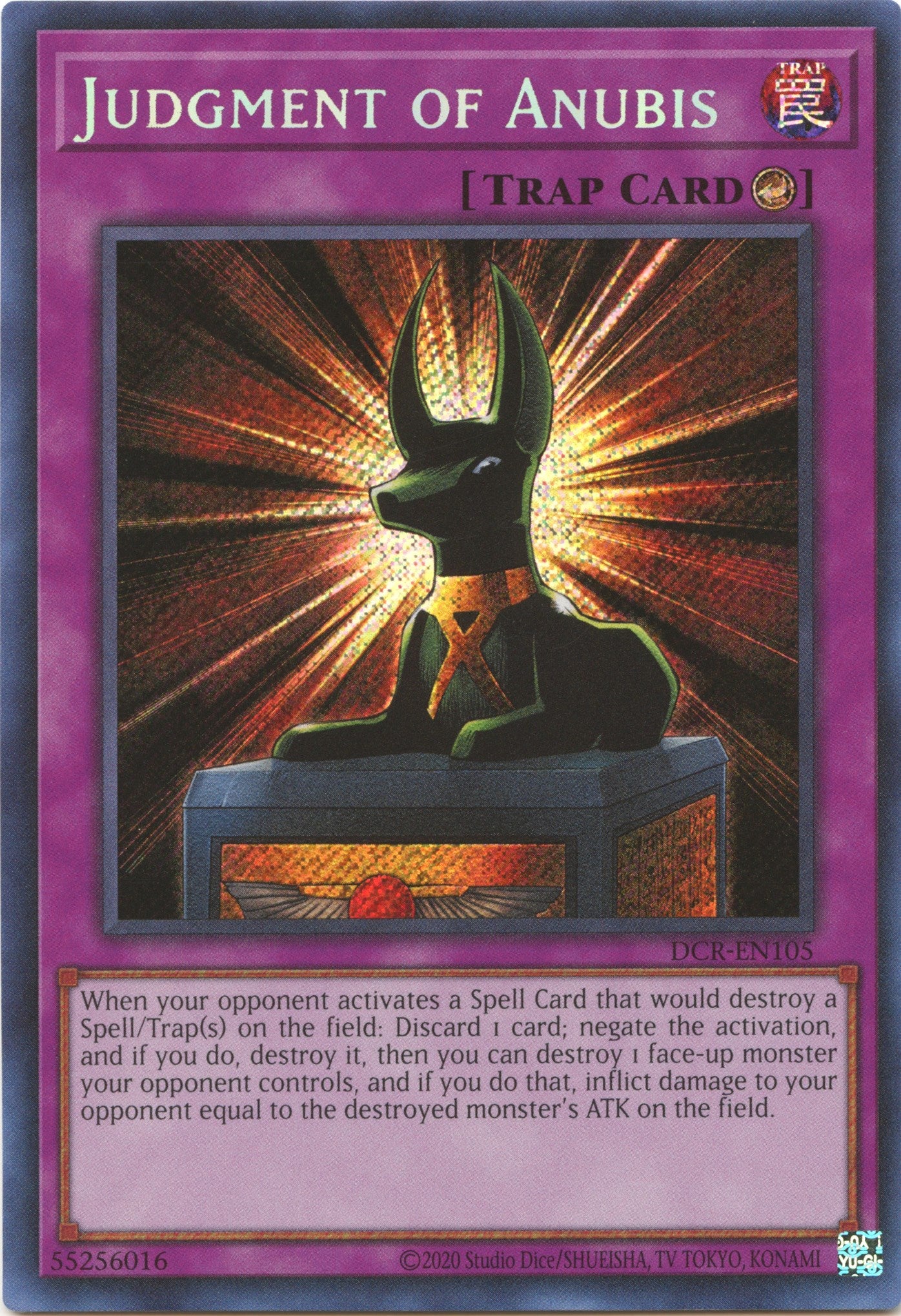Judgment of Anubis (25th Anniversary) [DCR-EN105] Secret Rare | Jomio and Rueliete's Cards and Comics