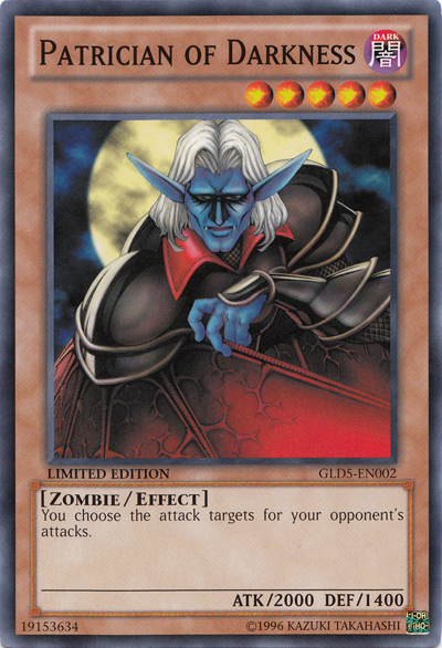Patrician of Darkness [GLD5-EN002] Common | Jomio and Rueliete's Cards and Comics