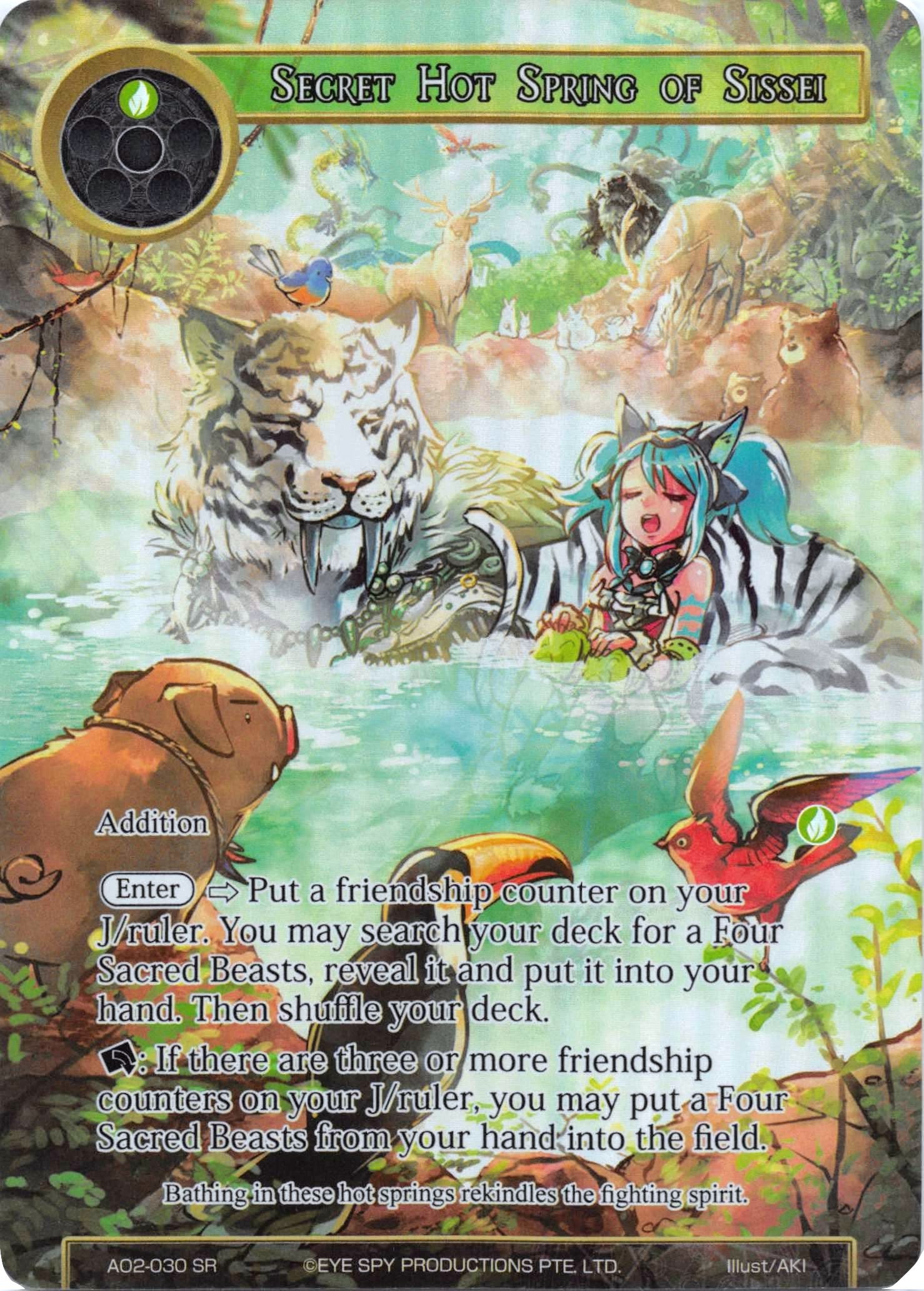 Secret Hot Spring of Sissei (Full Art) (AO2-030) [Alice Origin II] | Jomio and Rueliete's Cards and Comics