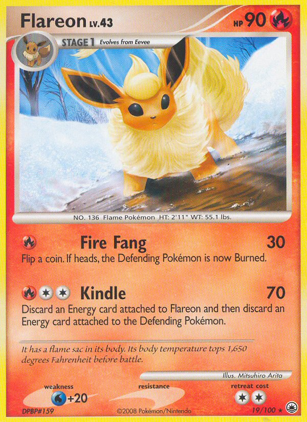Flareon (19/100) [Diamond & Pearl: Majestic Dawn] | Jomio and Rueliete's Cards and Comics