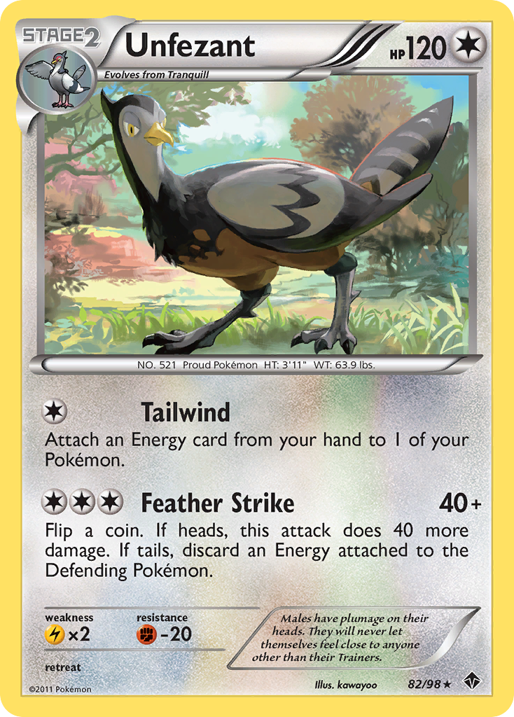 Unfezant (82/98) [Black & White: Emerging Powers] | Jomio and Rueliete's Cards and Comics