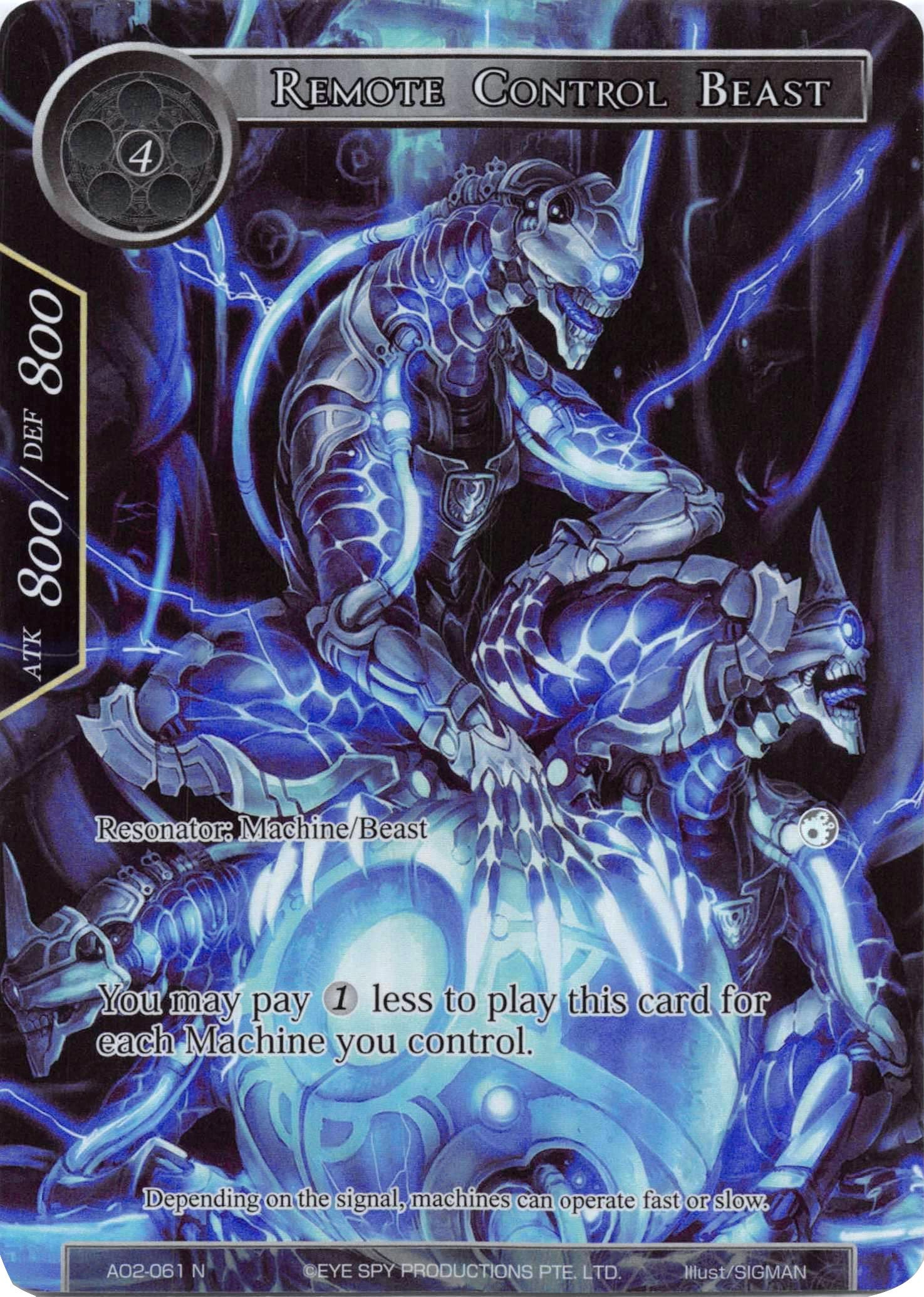 Remote Control Beast (Full Art) (AO2-061) [Alice Origin II] | Jomio and Rueliete's Cards and Comics
