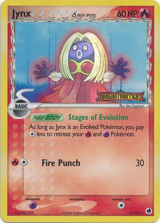 Jynx (17/101) (Delta Species) (Stamped) [EX: Dragon Frontiers] | Jomio and Rueliete's Cards and Comics