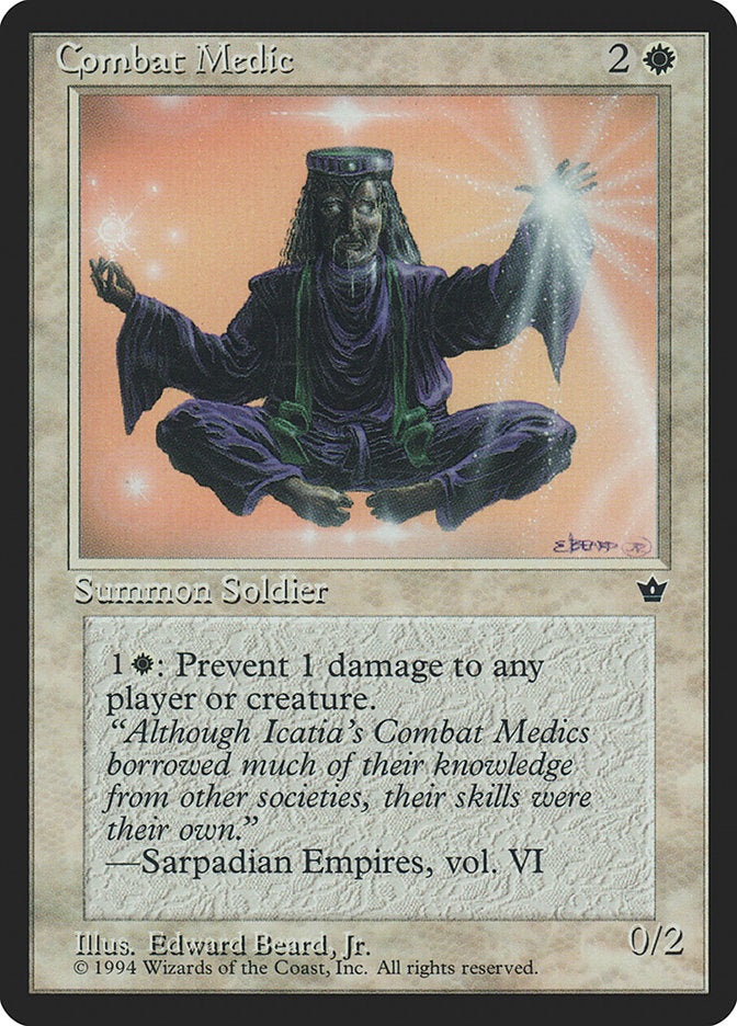Combat Medic (Edward P. Beard, Jr.) [Fallen Empires] | Jomio and Rueliete's Cards and Comics