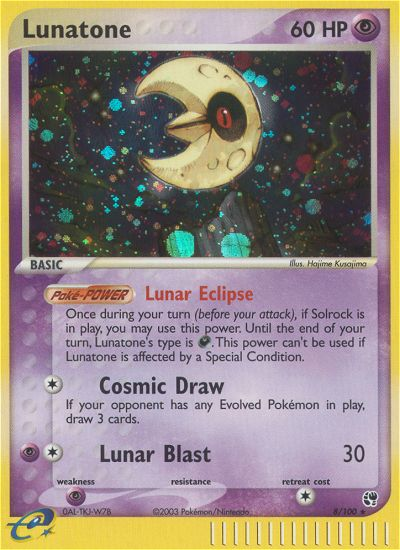 Lunatone (8/100) [EX: Sandstorm] | Jomio and Rueliete's Cards and Comics