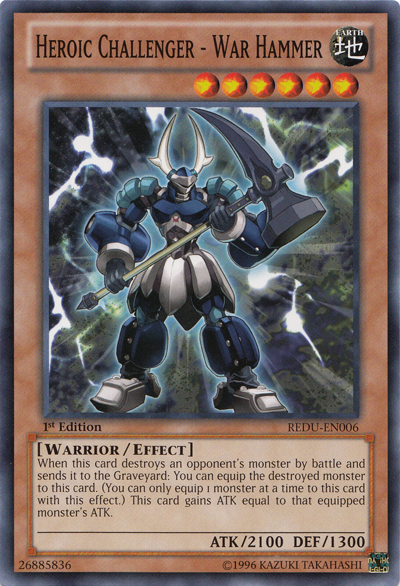 Heroic Challenger - War Hammer [REDU-EN006] Common | Jomio and Rueliete's Cards and Comics