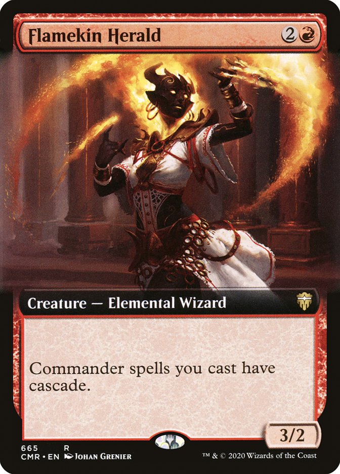 Flamekin Herald (Extended Art) [Commander Legends] | Jomio and Rueliete's Cards and Comics