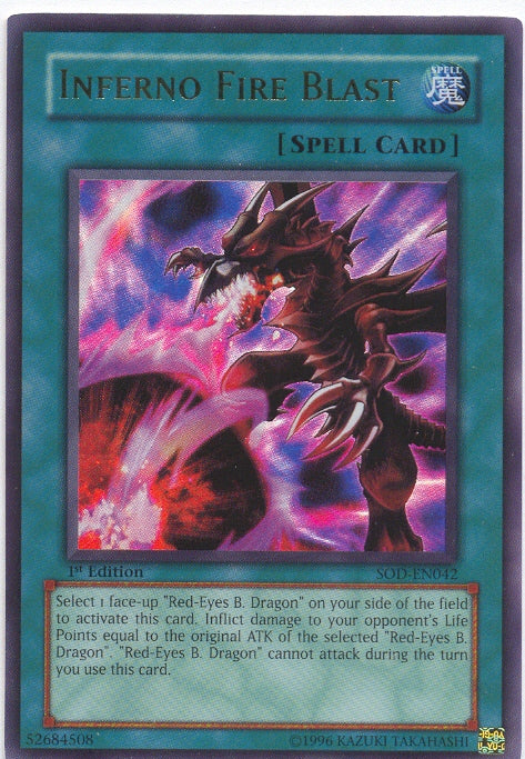 Inferno Fire Blast [SOD-EN042] Ultra Rare | Jomio and Rueliete's Cards and Comics