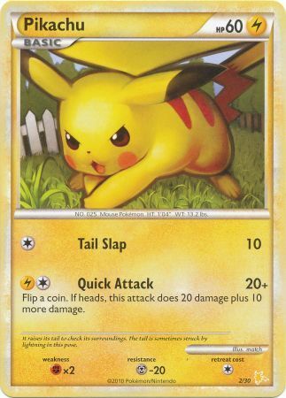 Pikachu (2/30) [HeartGold & SoulSilver: Trainer Kit - Raichu] | Jomio and Rueliete's Cards and Comics