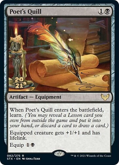 Poet's Quill [Strixhaven: School of Mages Prerelease Promos] | Jomio and Rueliete's Cards and Comics