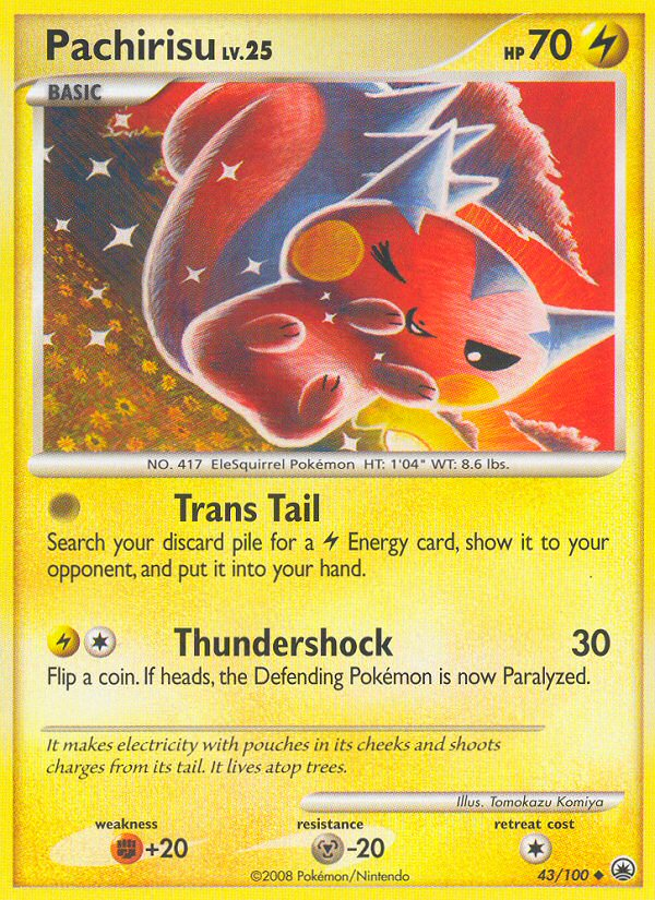 Pachirisu (43/100) [Diamond & Pearl: Majestic Dawn] | Jomio and Rueliete's Cards and Comics
