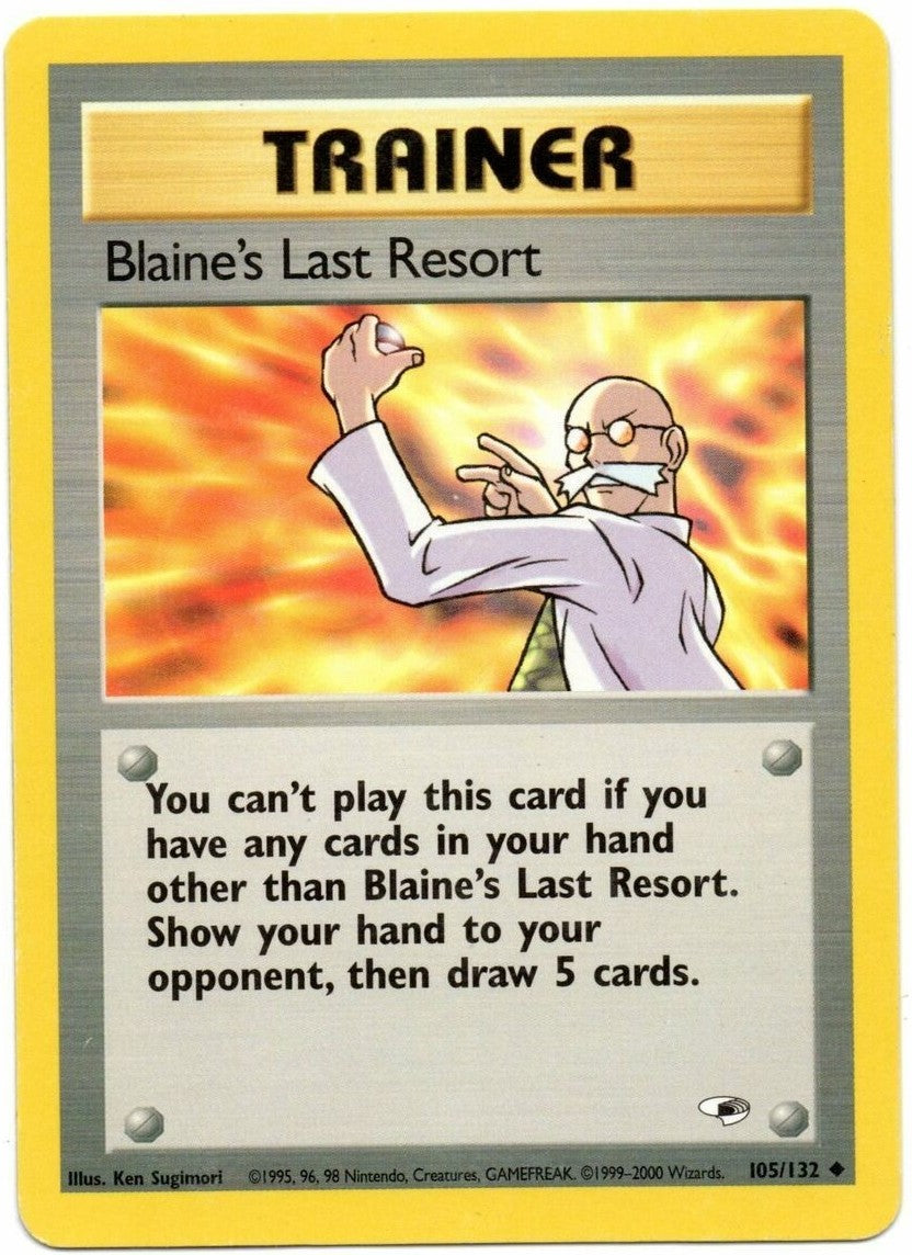 Blaine's Last Resort (105/132) [Gym Heroes Unlimited] | Jomio and Rueliete's Cards and Comics