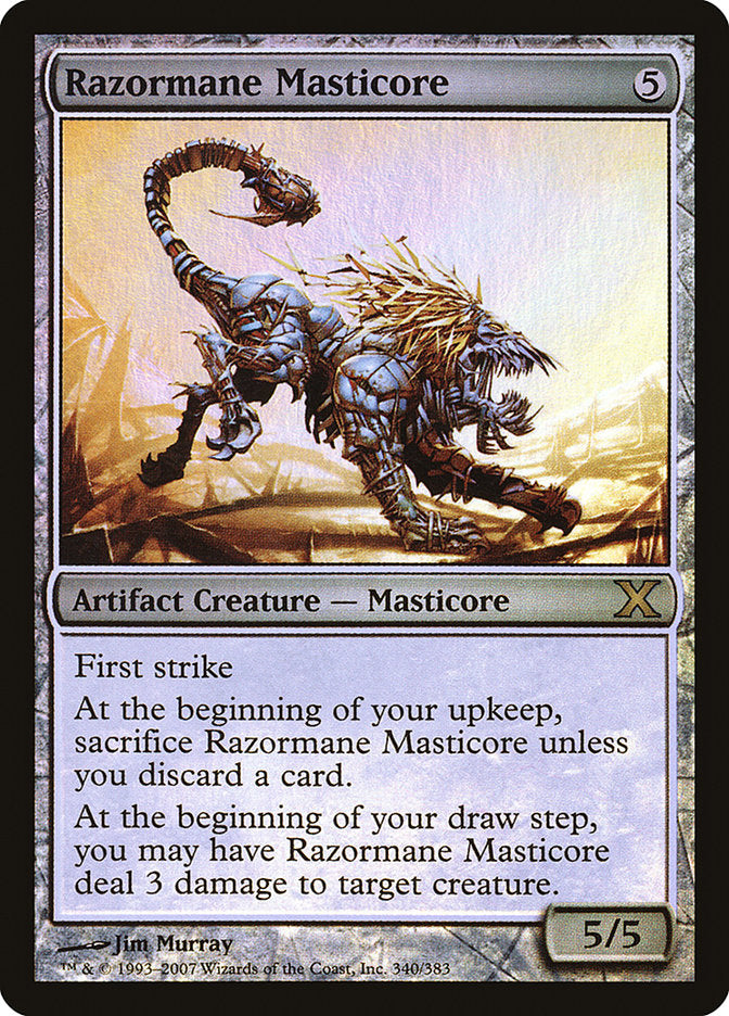 Razormane Masticore (Premium Foil) [Tenth Edition] | Jomio and Rueliete's Cards and Comics