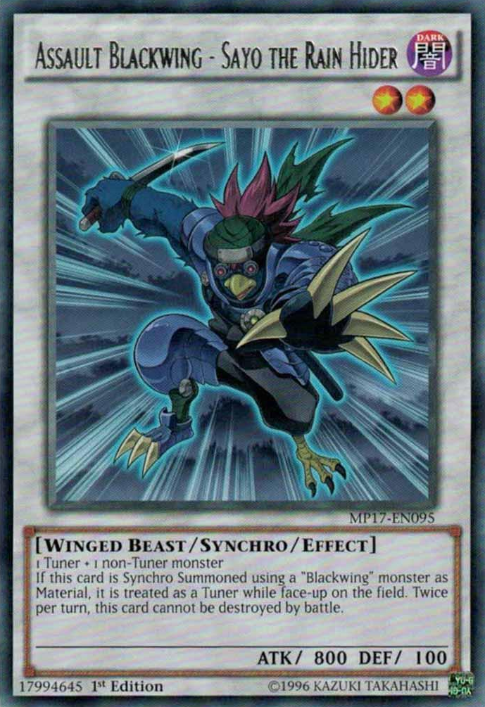Assault Blackwing - Sayo the Rain Hider [MP17-EN095] Rare | Jomio and Rueliete's Cards and Comics