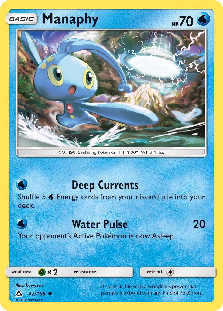 Manaphy (42/156) [Sun & Moon: Ultra Prism] | Jomio and Rueliete's Cards and Comics