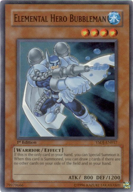 Elemental HERO Bubbleman [YSDJ-EN017] Super Rare | Jomio and Rueliete's Cards and Comics
