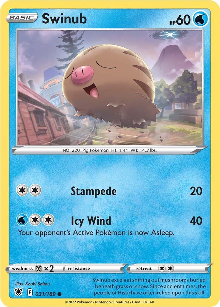 Swinub (031/189) [Sword & Shield: Astral Radiance] | Jomio and Rueliete's Cards and Comics