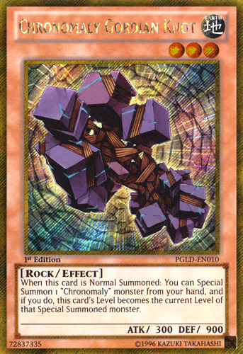 Chronomaly Gordian Knot [PGLD-EN010] Gold Secret Rare | Jomio and Rueliete's Cards and Comics