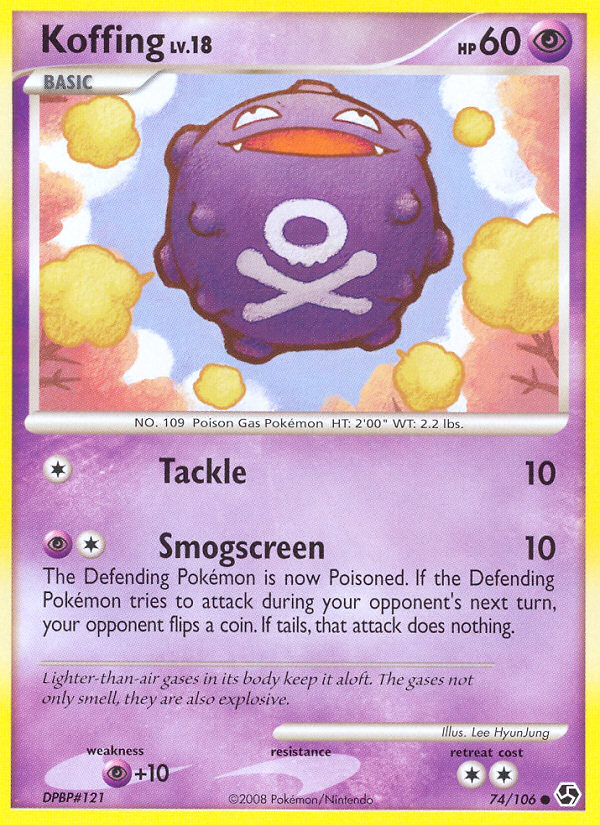 Koffing (74/106) [Diamond & Pearl: Great Encounters] | Jomio and Rueliete's Cards and Comics