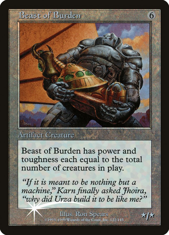 Beast of Burden (Misprinted) [Urza's Legacy Promos] | Jomio and Rueliete's Cards and Comics