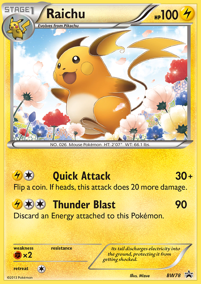 Raichu (BW78) [Black & White: Black Star Promos] | Jomio and Rueliete's Cards and Comics