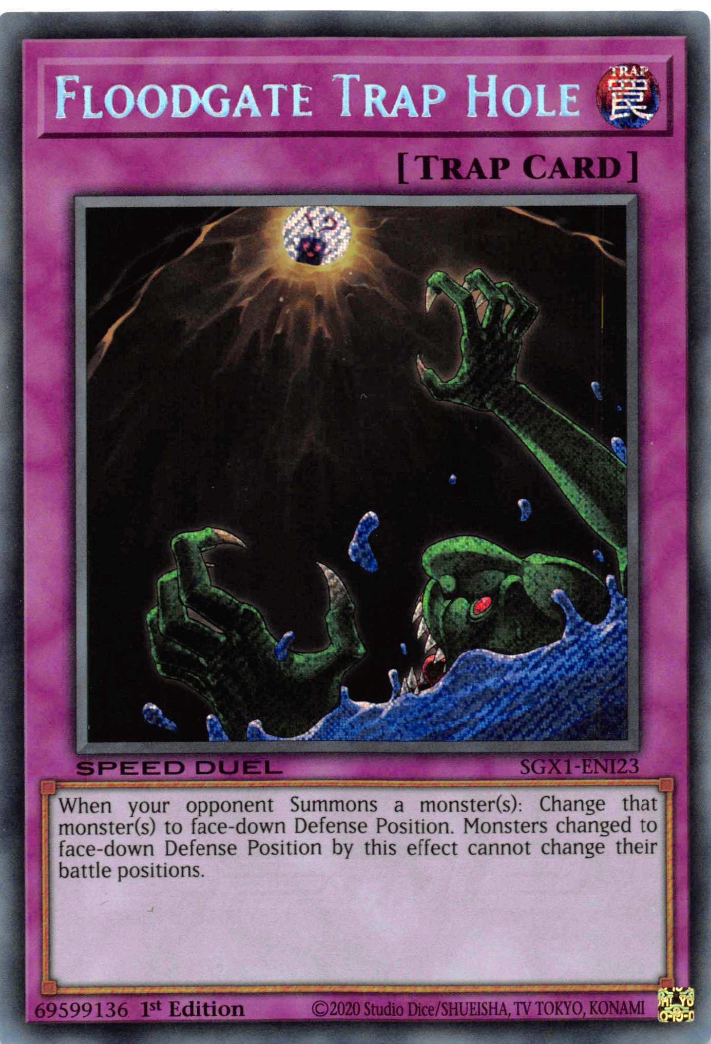 Floodgate Trap Hole [SGX1-ENI23] Secret Rare | Jomio and Rueliete's Cards and Comics