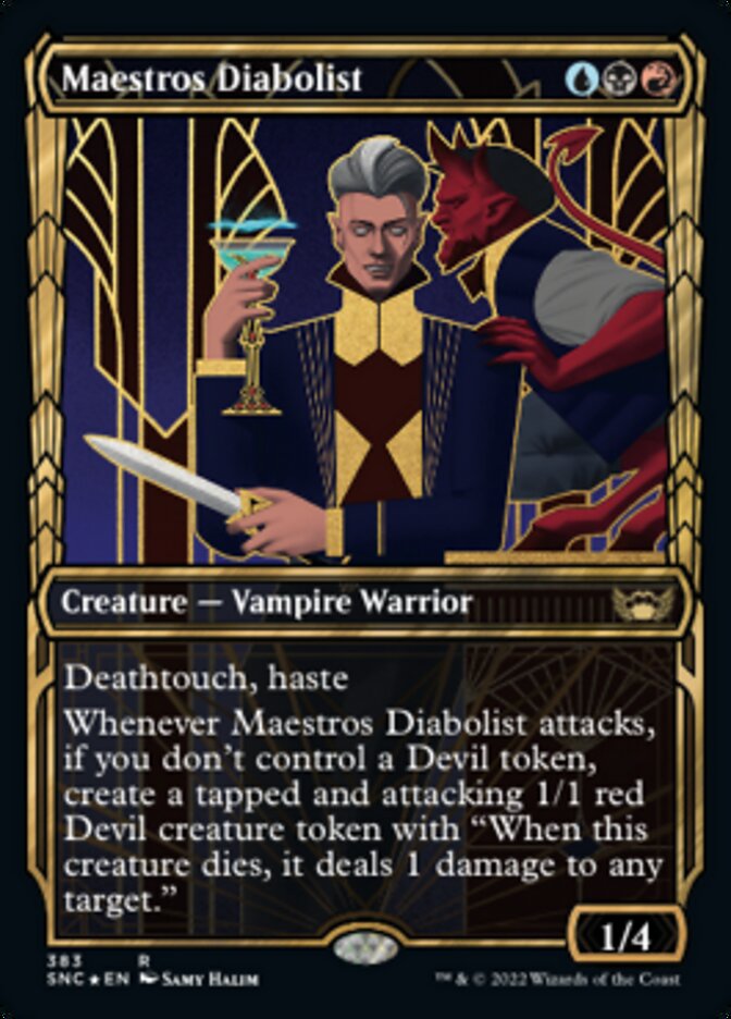 Maestros Diabolist (Showcase Golden Age Gilded Foil) [Streets of New Capenna] | Jomio and Rueliete's Cards and Comics