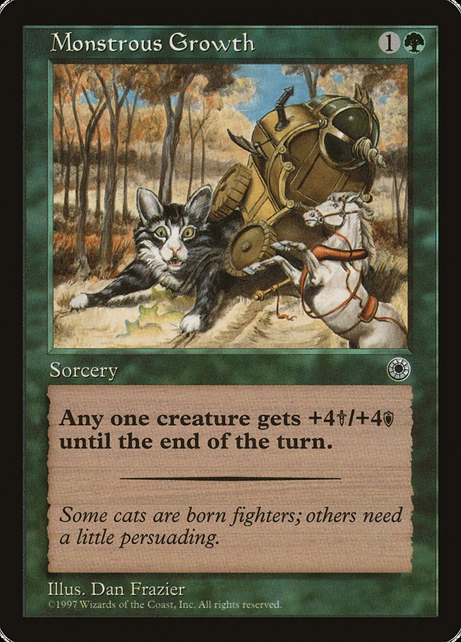 Monstrous Growth (With Flavor Text) [Portal] | Jomio and Rueliete's Cards and Comics