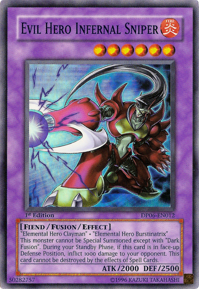Evil Hero Infernal Sniper [DP06-EN012] Super Rare | Jomio and Rueliete's Cards and Comics