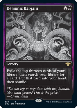 Demonic Bargain [Innistrad: Double Feature] | Jomio and Rueliete's Cards and Comics