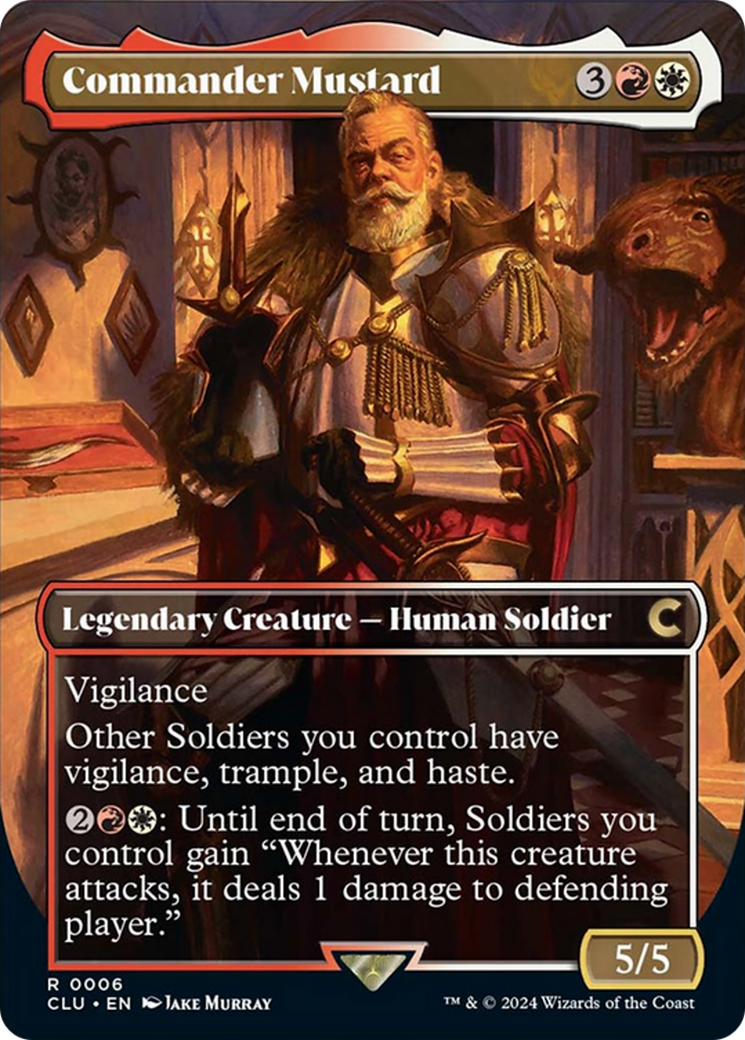 Commander Mustard (Borderless) [Ravnica: Clue Edition] | Jomio and Rueliete's Cards and Comics