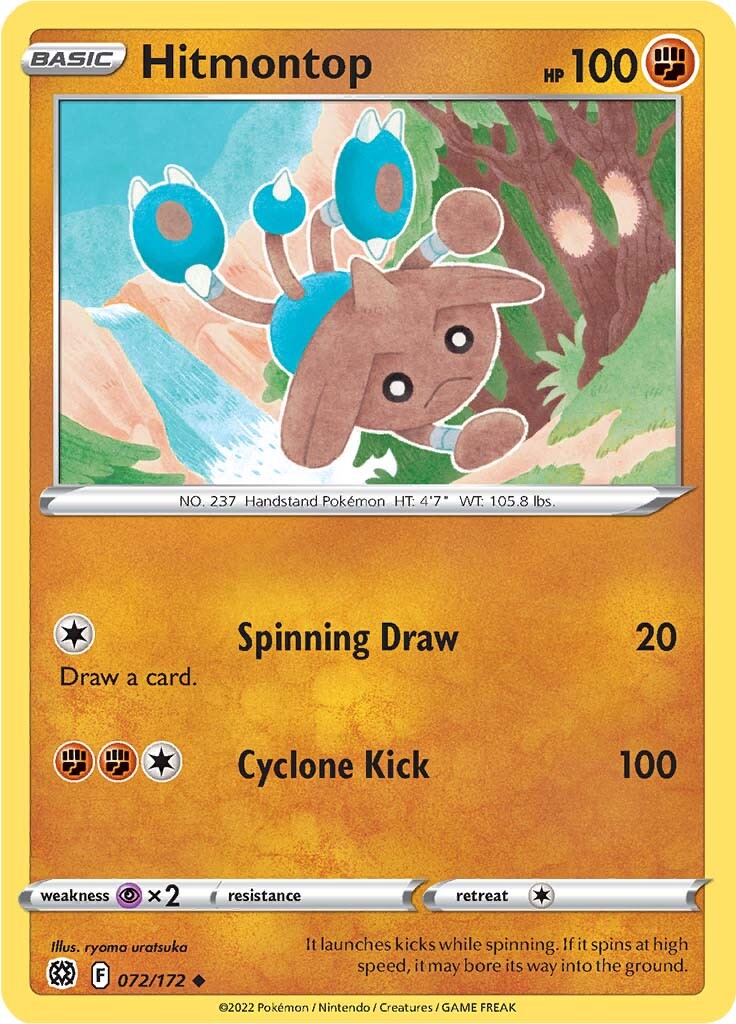 Hitmontop (072/172) [Sword & Shield: Brilliant Stars] | Jomio and Rueliete's Cards and Comics