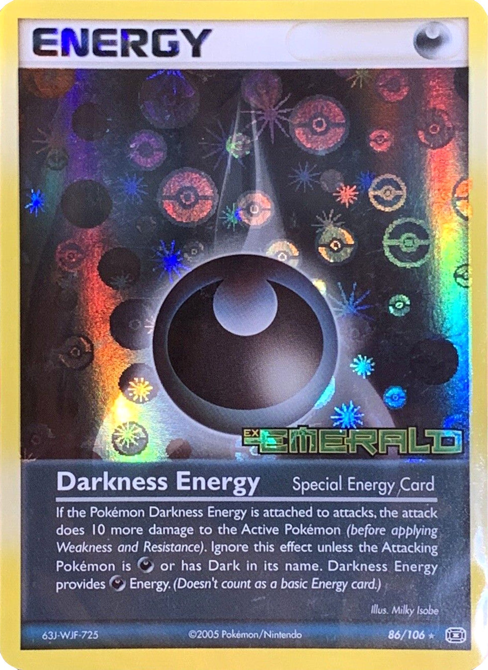 Darkness Energy (86/106) (Stamped) [EX: Emerald] | Jomio and Rueliete's Cards and Comics