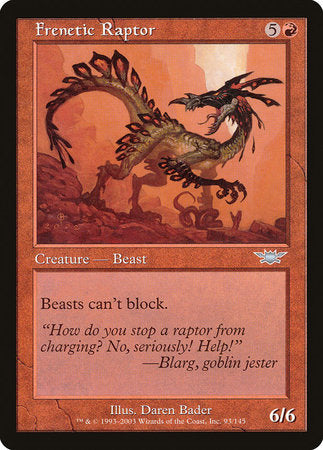 Frenetic Raptor [Legions] | Jomio and Rueliete's Cards and Comics