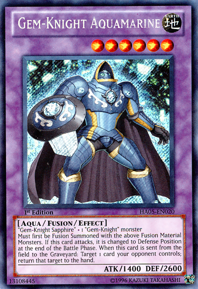 Gem-Knight Aquamarine [HA05-EN020] Secret Rare | Jomio and Rueliete's Cards and Comics