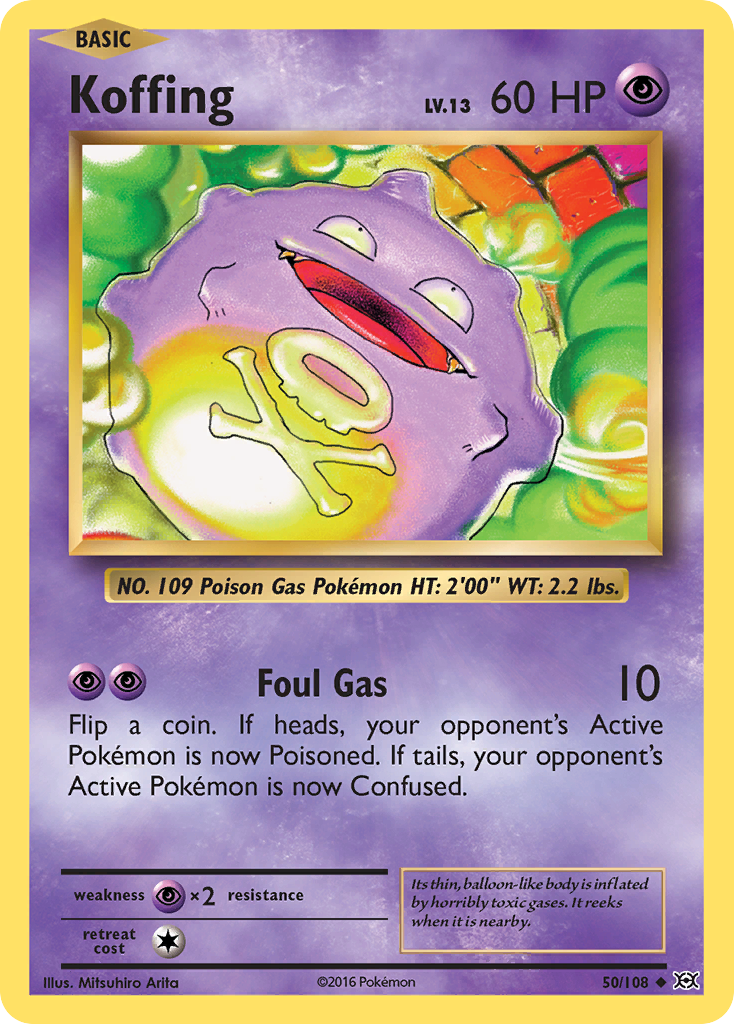 Koffing (50/108) [XY: Evolutions] | Jomio and Rueliete's Cards and Comics