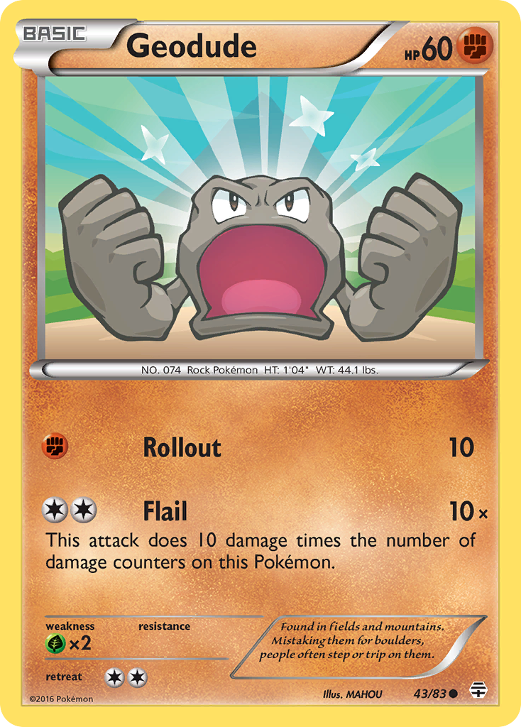 Geodude (43/83) [XY: Generations] | Jomio and Rueliete's Cards and Comics