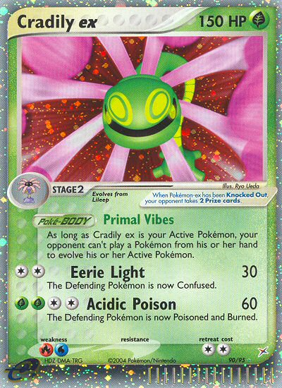 Cradily ex (90/95) [EX: Team Magma vs Team Aqua] | Jomio and Rueliete's Cards and Comics