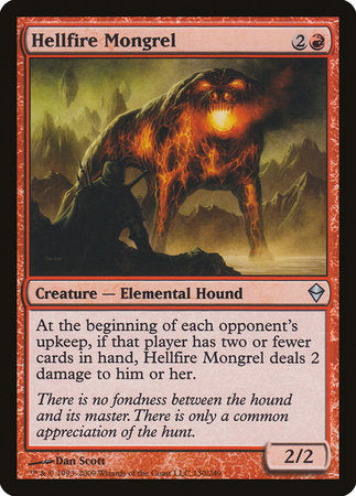 Hellfire Mongrel [Zendikar] | Jomio and Rueliete's Cards and Comics